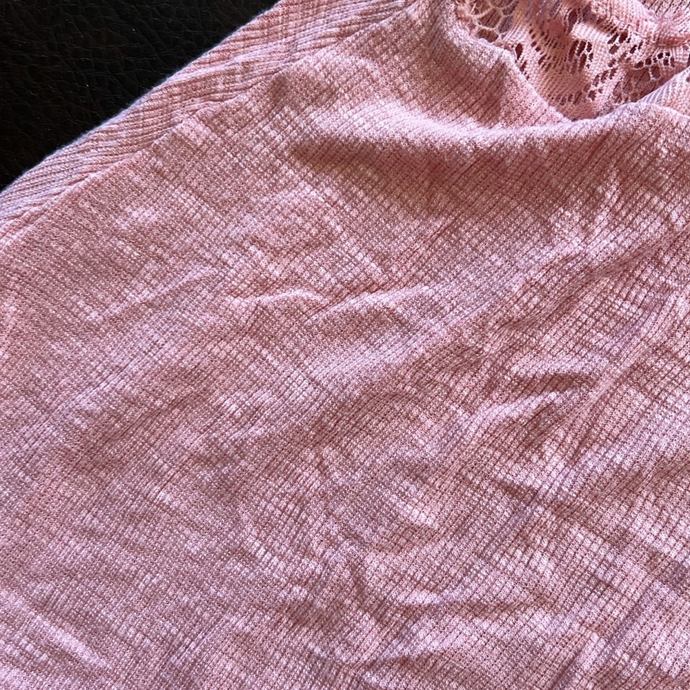 Pink Lace Racerback Style Tank, Size S - Picture 4 of 5